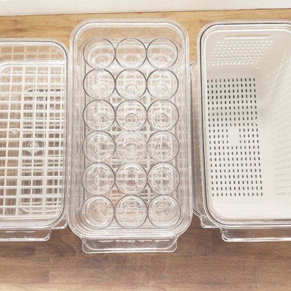 New - Fridge Organizers Fresh Produce Saver Containers - Set of 7 - Picture 2 of 9